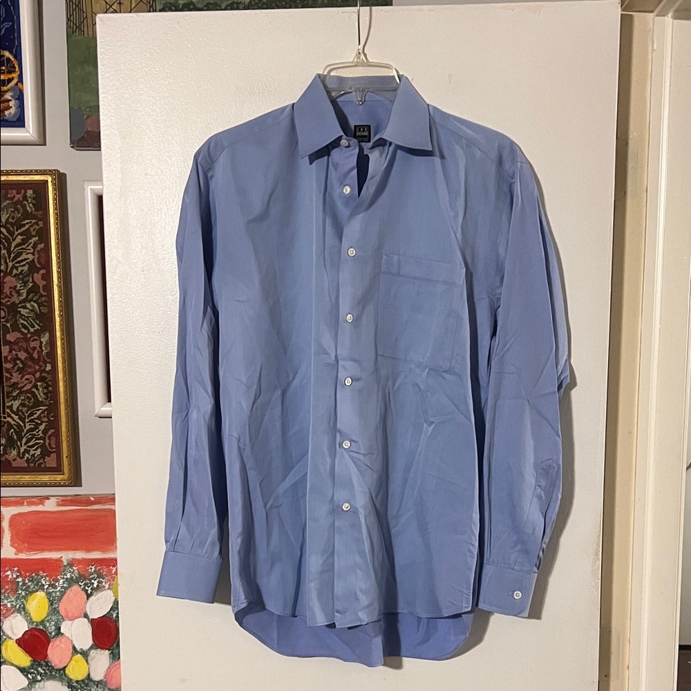 Ike Behar mens blue long sleeve shirt